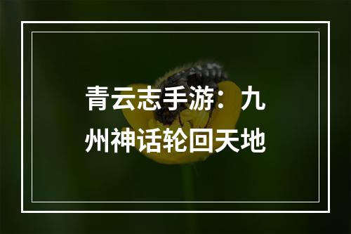 青云志手游：九州神话轮回天地