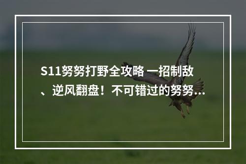 S11努努打野全攻略 一招制敌、逆风翻盘！不可错过的努努打野心得(高效游戏技巧)