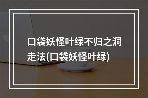 口袋妖怪叶绿不归之洞走法(口袋妖怪叶绿)