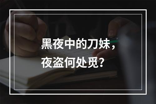 黑夜中的刀妹，夜盗何处觅？