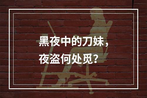 黑夜中的刀妹，夜盗何处觅？