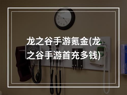 龙之谷手游氪金(龙之谷手游首充多钱)