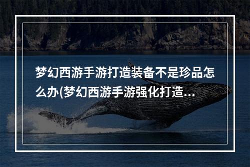 梦幻西游手游打造装备不是珍品怎么办(梦幻西游手游强化打造不出珍品)