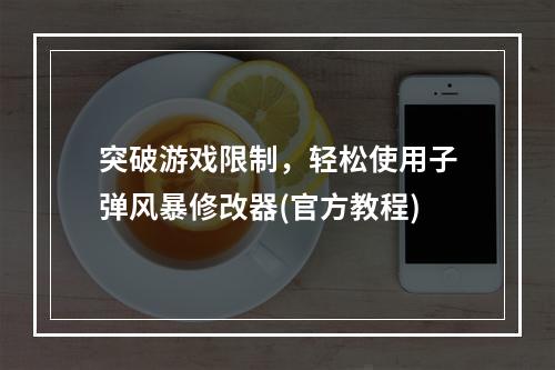 突破游戏限制，轻松使用子弹风暴修改器(官方教程)