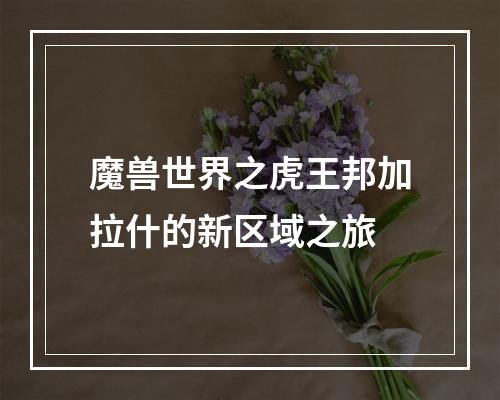 魔兽世界之虎王邦加拉什的新区域之旅