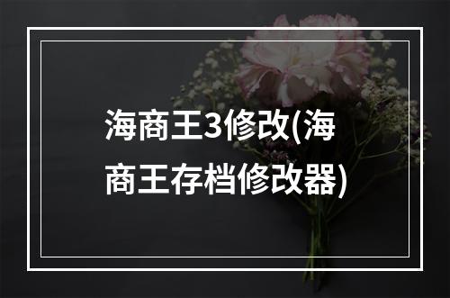 海商王3修改(海商王存档修改器)