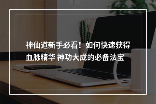 神仙道新手必看！如何快速获得血脉精华 神功大成的必备法宝