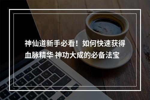 神仙道新手必看！如何快速获得血脉精华 神功大成的必备法宝