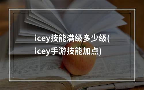 icey技能满级多少级(icey手游技能加点)