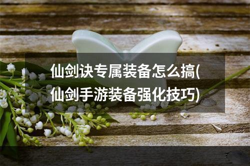 仙剑诀专属装备怎么搞(仙剑手游装备强化技巧)