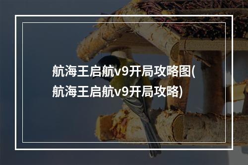 航海王启航v9开局攻略图(航海王启航v9开局攻略)