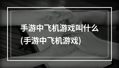 手游中飞机游戏叫什么(手游中飞机游戏)