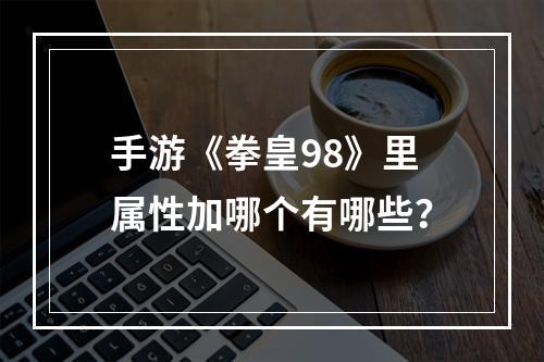 手游《拳皇98》里属性加哪个有哪些？