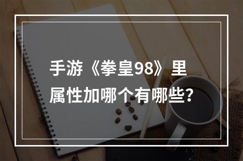 手游《拳皇98》里属性加哪个有哪些？