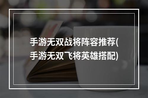 手游无双战将阵容推荐(手游无双飞将英雄搭配)