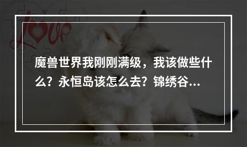 魔兽世界我刚刚满级，我该做些什么？永恒岛该怎么去？锦绣谷又怎么去？(魔兽世界永恒岛怎么去)