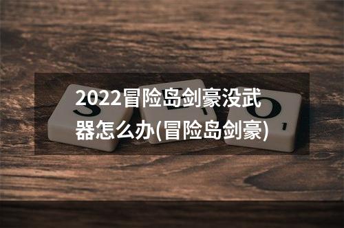 2022冒险岛剑豪没武器怎么办(冒险岛剑豪)