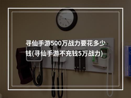 寻仙手游500万战力要花多少钱(寻仙手游不充钱5万战力)