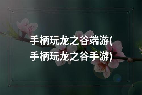 手柄玩龙之谷端游(手柄玩龙之谷手游)