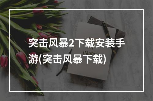 突击风暴2下载安装手游(突击风暴下载)