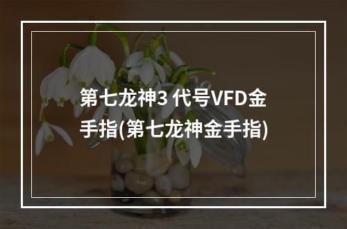 第七龙神3 代号VFD金手指(第七龙神金手指)