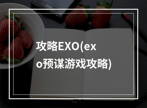 攻略EXO(exo预谋游戏攻略)