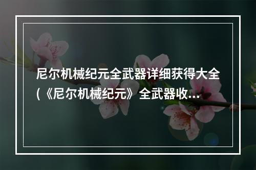 尼尔机械纪元全武器详细获得大全(《尼尔机械纪元》全武器收集攻略 武器获得方法及属性)