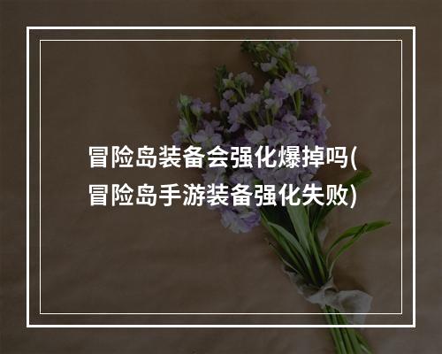 冒险岛装备会强化爆掉吗(冒险岛手游装备强化失败)