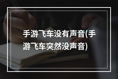 手游飞车没有声音(手游飞车突然没声音)