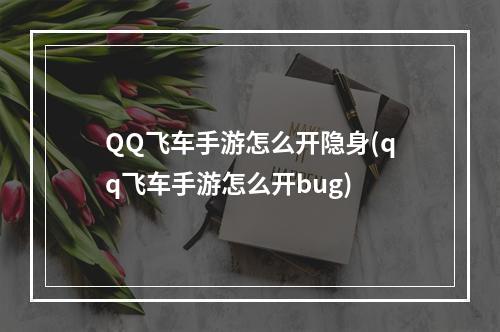 QQ飞车手游怎么开隐身(qq飞车手游怎么开bug)