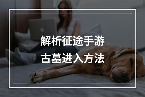 解析征途手游古墓进入方法