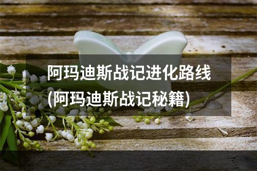 阿玛迪斯战记进化路线(阿玛迪斯战记秘籍)