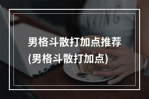 男格斗散打加点推荐(男格斗散打加点)