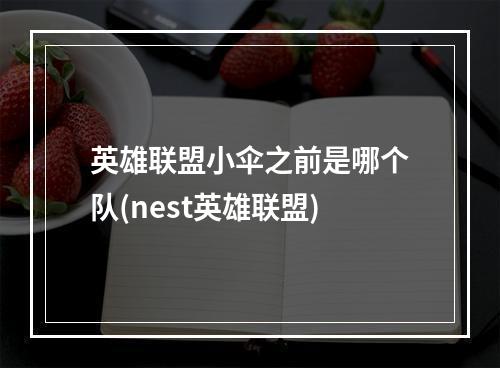 英雄联盟小伞之前是哪个队(nest英雄联盟)