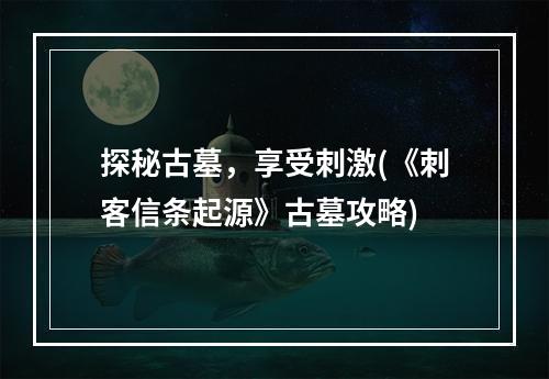 探秘古墓，享受刺激(《刺客信条起源》古墓攻略)