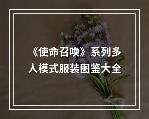 《使命召唤》系列多人模式服装图鉴大全