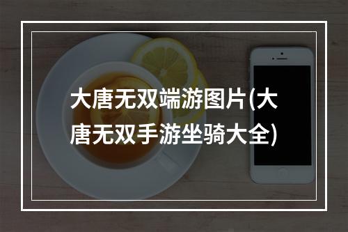 大唐无双端游图片(大唐无双手游坐骑大全)