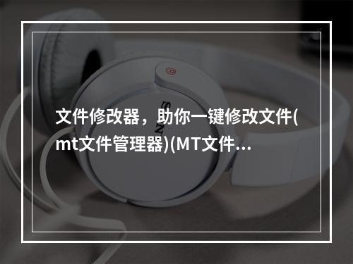 文件修改器，助你一键修改文件(mt文件管理器)(MT文件管理器，让文件管理更轻松)