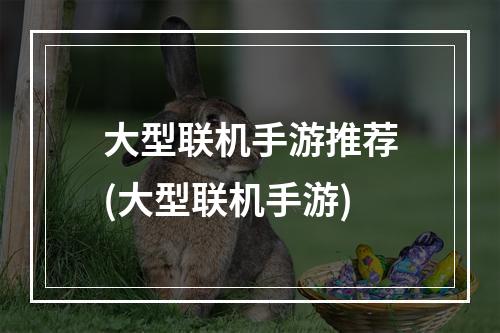 大型联机手游推荐(大型联机手游)