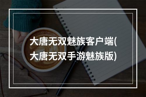 大唐无双魅族客户端(大唐无双手游魅族版)