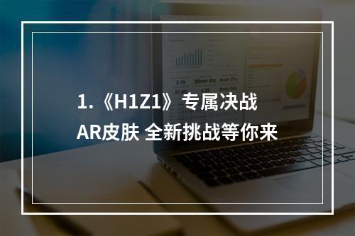 1.《H1Z1》专属决战AR皮肤 全新挑战等你来