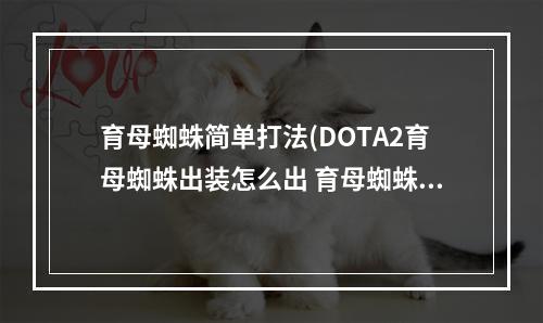 育母蜘蛛简单打法(DOTA2育母蜘蛛出装怎么出 育母蜘蛛出装攻略 )