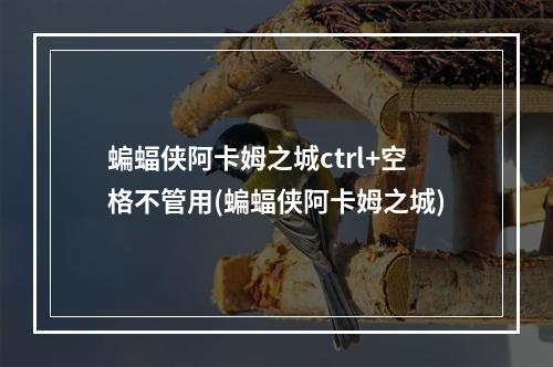 蝙蝠侠阿卡姆之城ctrl+空格不管用(蝙蝠侠阿卡姆之城)