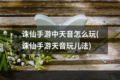 诛仙手游中天音怎么玩(诛仙手游天音玩儿法)