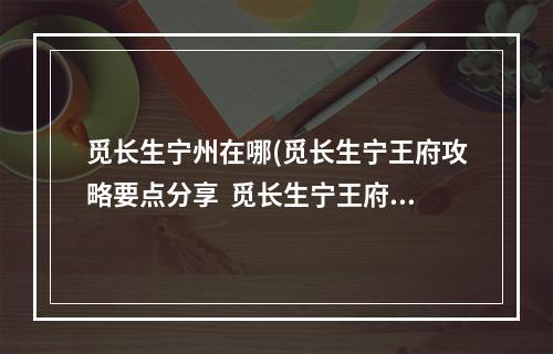 觅长生宁州在哪(觅长生宁王府攻略要点分享  觅长生宁王府任务怎么做)