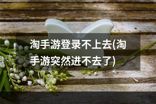 淘手游登录不上去(淘手游突然进不去了)