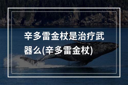 辛多雷金杖是治疗武器么(辛多雷金杖)