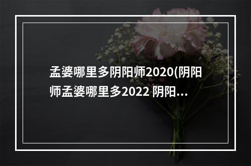 孟婆哪里多阴阳师2020(阴阳师孟婆哪里多2022 阴阳师手游 )