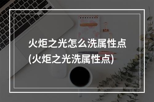 火炬之光怎么洗属性点(火炬之光洗属性点)