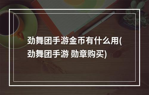 劲舞团手游金币有什么用(劲舞团手游 勋章购买)